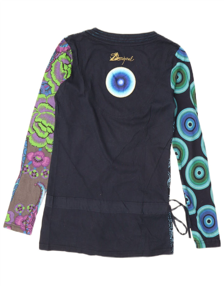 Desigual Γυναικείο τοπ μακρυμάνικο UK 10 Small Navy Blue