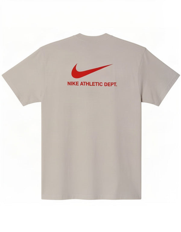 Ανδρικό γραφικό μπλουζάκι Nike, μεσαίο λευκό βαμβακερό