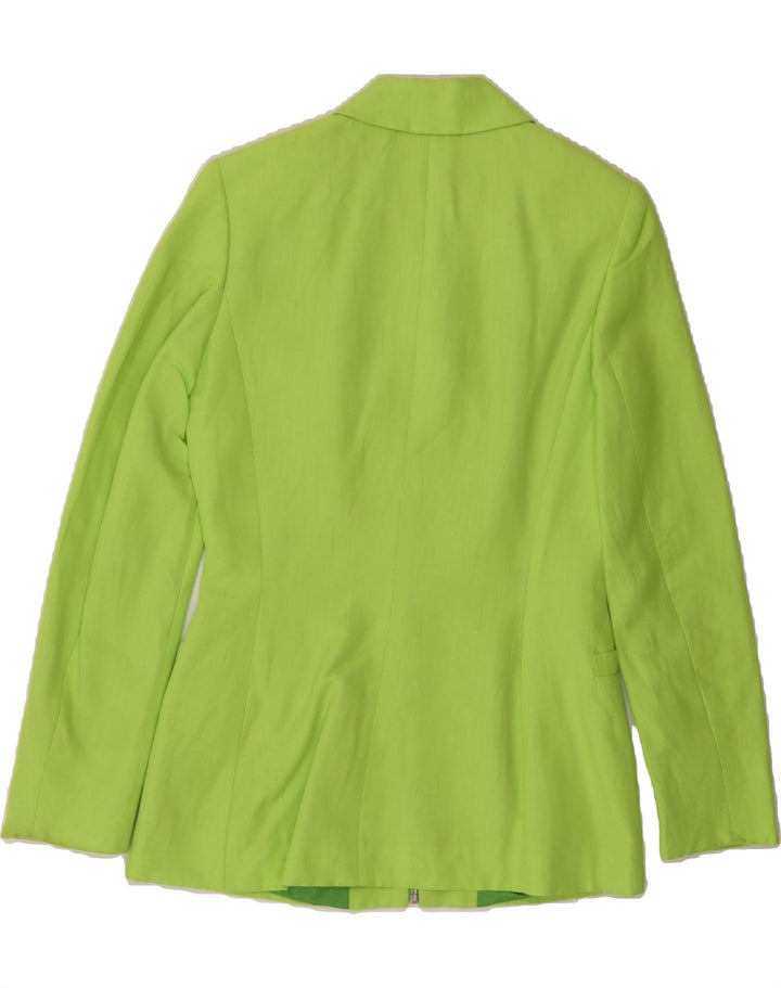 VERSUS BY GIANNI VERSACE Womens Full Zip Blazer Jacket IT 40 Small Green Vintage Versus By Gianni Versace and Second-Hand Versus By Gianni Versace from Messina Hembry 