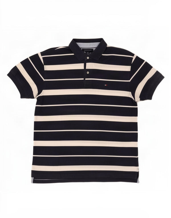 Tommy Hilfiger Ανδρικό Πόλο Μπλουζάκι Μεγάλο Navy Blue ριγέ