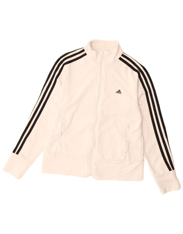 Γυναικεία αθλητική φόρμα ADIDAS Top Jacket UK 16 Large White Polyester
