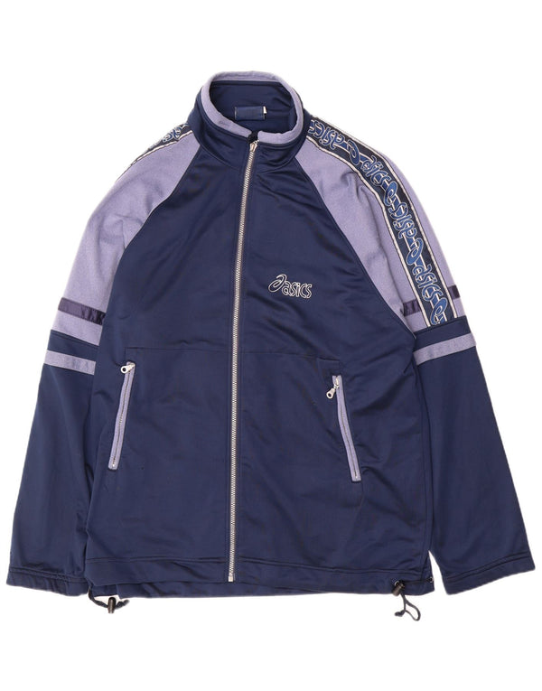Ανδρική φόρμα γυμναστικής γραφική ASICS Top Jacket XL Navy Blue Colourblock