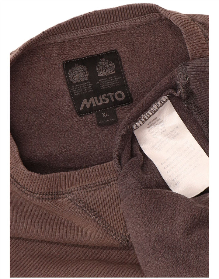 MUSTO Ανδρικό Φούτερ Jumper XL Βουργουνδί Βαμβακερό