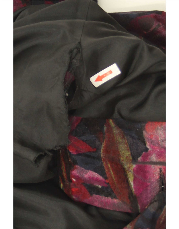 Vintage γυναικείο μπουφάν blazer 3 κουμπιών UK 10 Small πολύχρωμο Floral