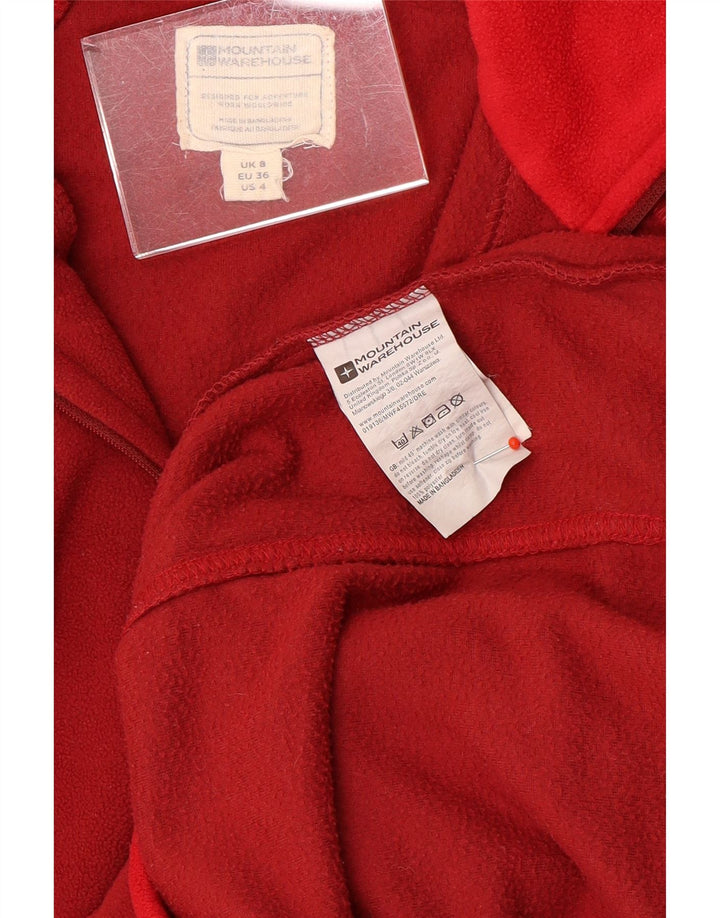 Mountain Warehouse Γυναικείο φερμουάρ Fleece Jumper UK 8 Small Red Polyester