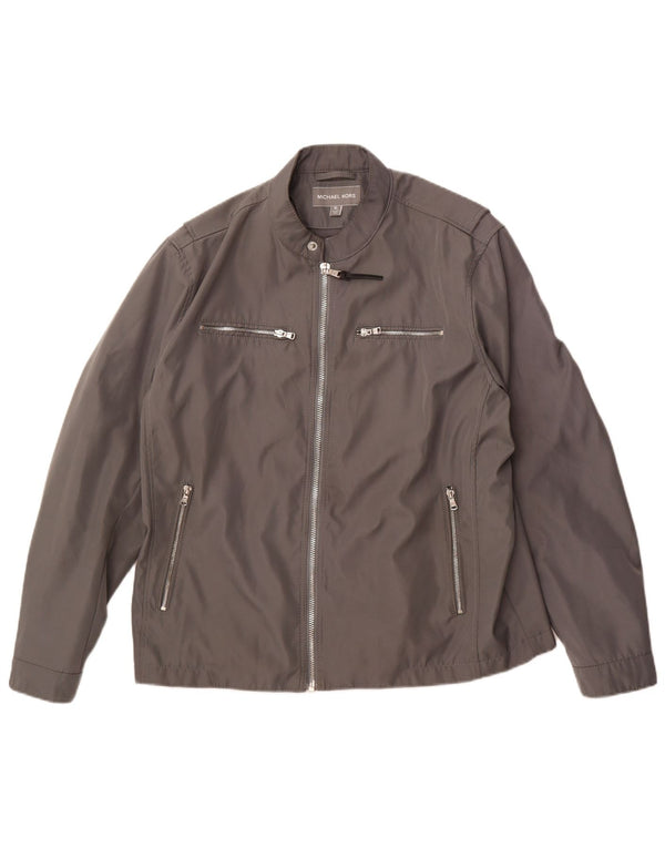 MICHAEL KORS Mens Utility Jacket UK 42 XL Grey Polyester