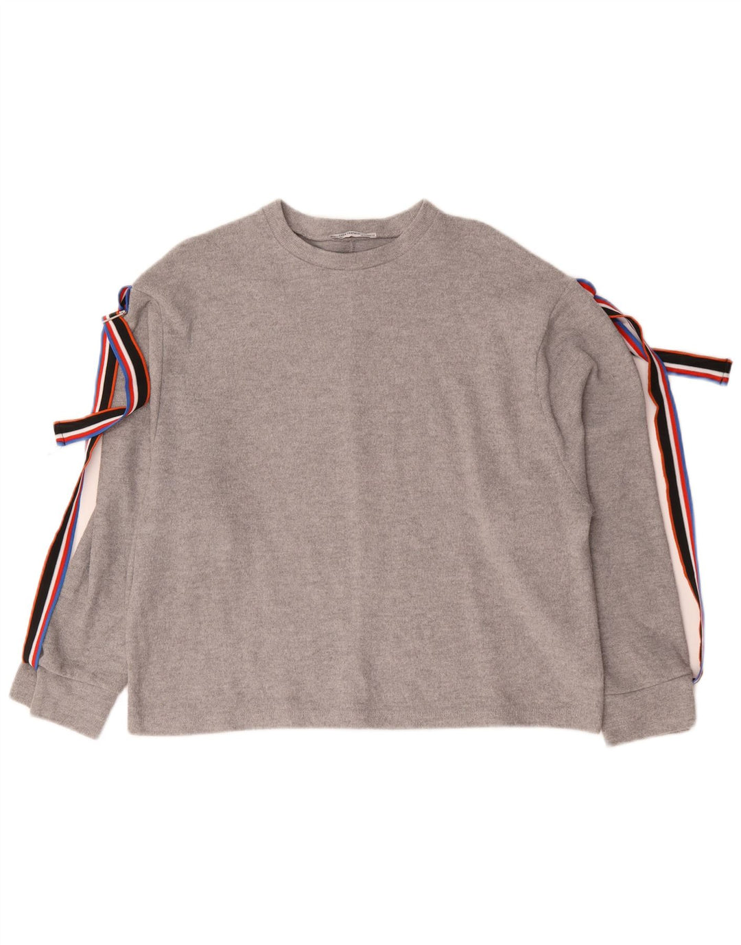 Zara Γυναικείο τοπ μακρυμάνικο UK 14 Medium Grey Polyester