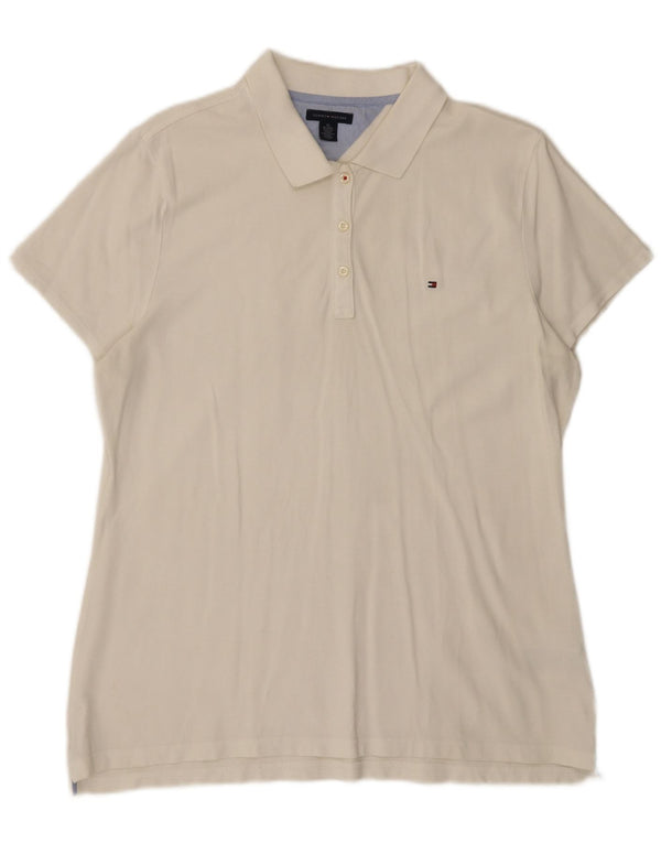 Tommy Hilfiger Γυναικείο Πόλο Μπλουζάκι UK 18 XL Λευκό βαμβακερό