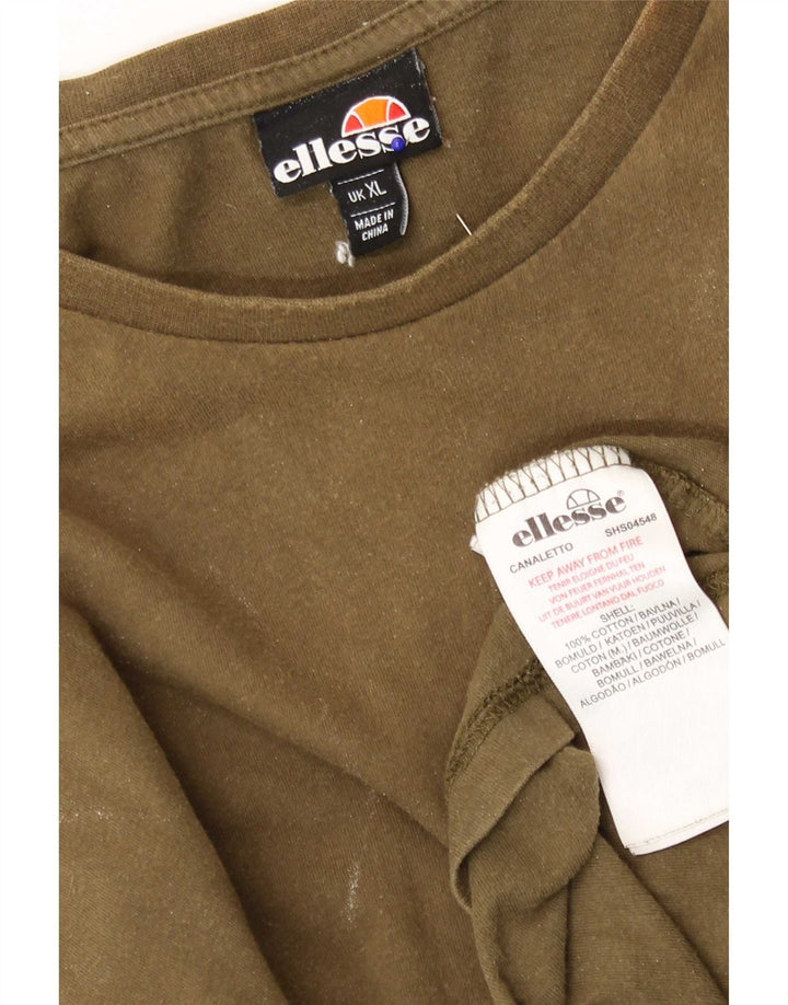 Ανδρικό T-Shirt Ellesse Top XL Χακί Βαμβακερό