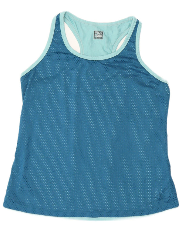 Γυναικείο γραφικό γιλέκο Fila Top UK 16 Large Blue Colourblock Πολυεστέρας