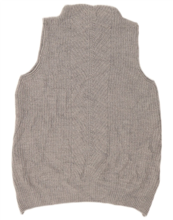 Topshop Γυναικείο φανελάκι μεγάλου μεγέθους, Top UK 10 Small Grey Acrylic