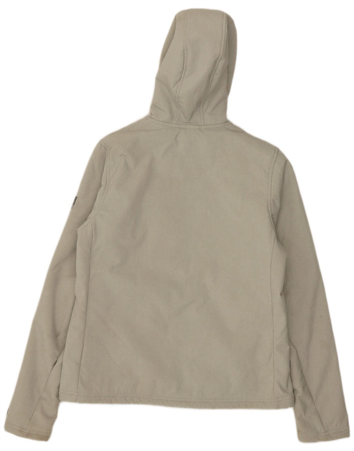 Superdry γυναικείο μπουφάν Sherpa με κουκούλα UK 12 Medium Grey Polyester