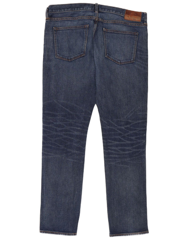 J. Crew Mens Slim Jeans W36 L32 Navy Blue Cotton