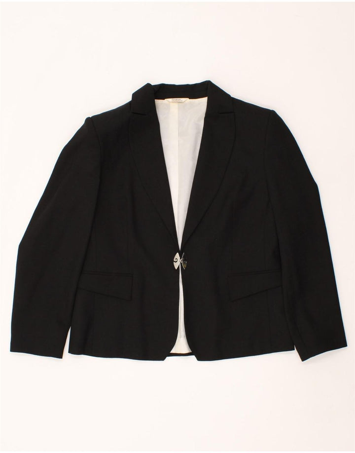 AVALON Womens Blazer Jacket UK 14 Medium  Black Polyester Vintage Avalon and Second-Hand Avalon from Messina Hembry 