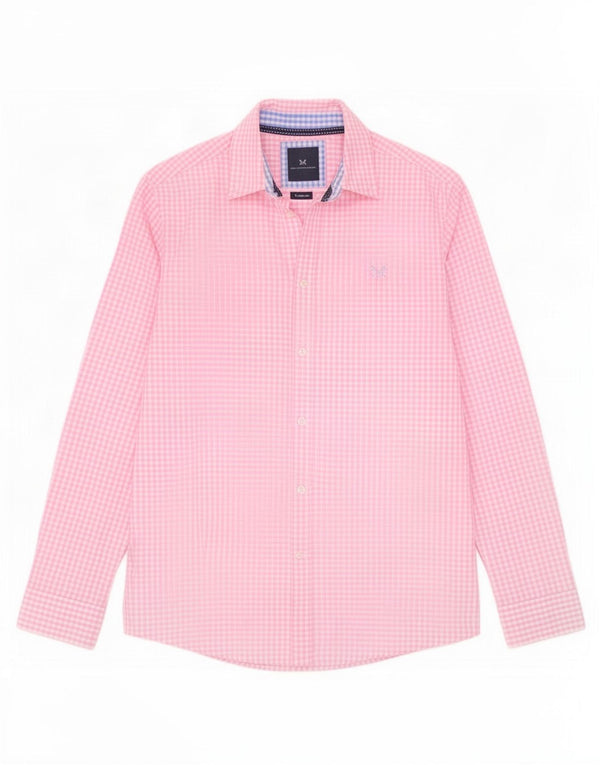 Ανδρικό πουκάμισο Crew Clothing Classic Fit, μεσαίο ροζ βαμβακερό Gingham