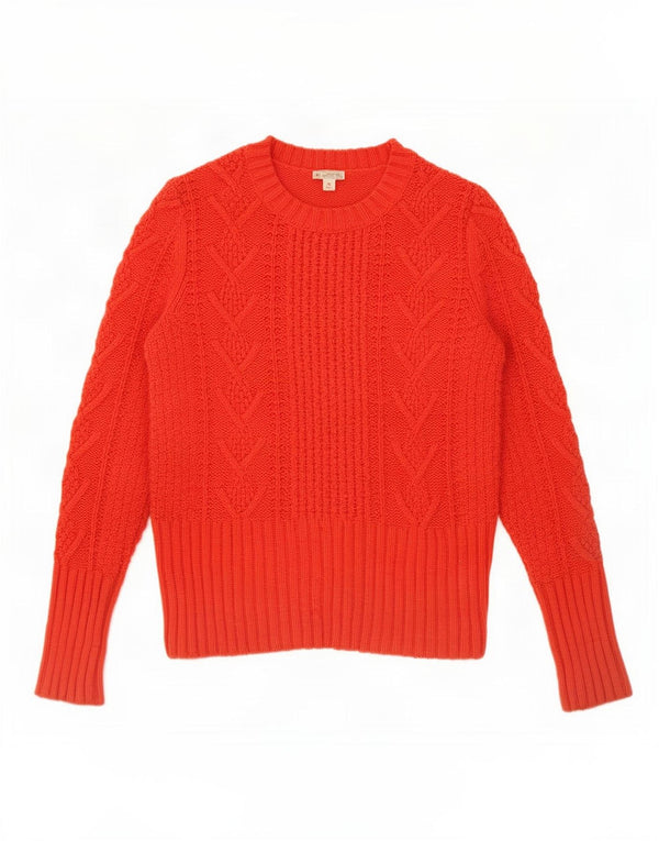 Gap Womens Crop Boat Neck Jumper Sweater UK 10 Small Red Cotton