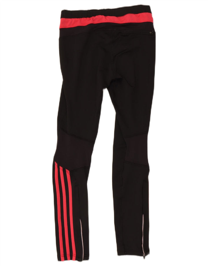 Γυναικείο κολάν Adidas UK 12 Medium Black Colourblock Polyester
