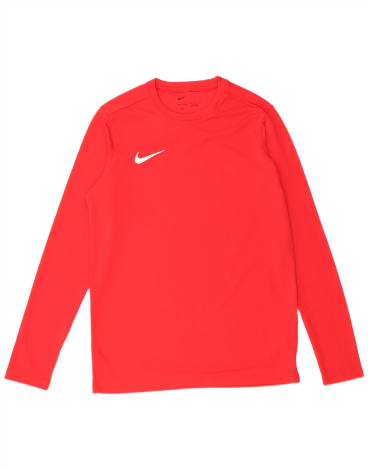Ανδρικό τοπ Nike Dri Fit Μακρυμάνικο μεσαίο κόκκινο πολυεστέρας