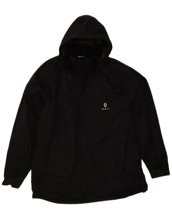 Russell Athletic Mens 510 Hooded Windbreaker Jacket UK 44 2XL Black Sports