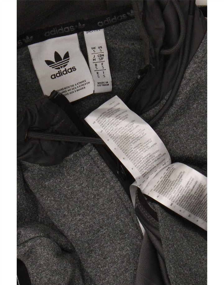 Ανδρικό πουλόβερ με κουκούλα με φερμουάρ Adidas Small Grey Colourblock Πολυεστέρας