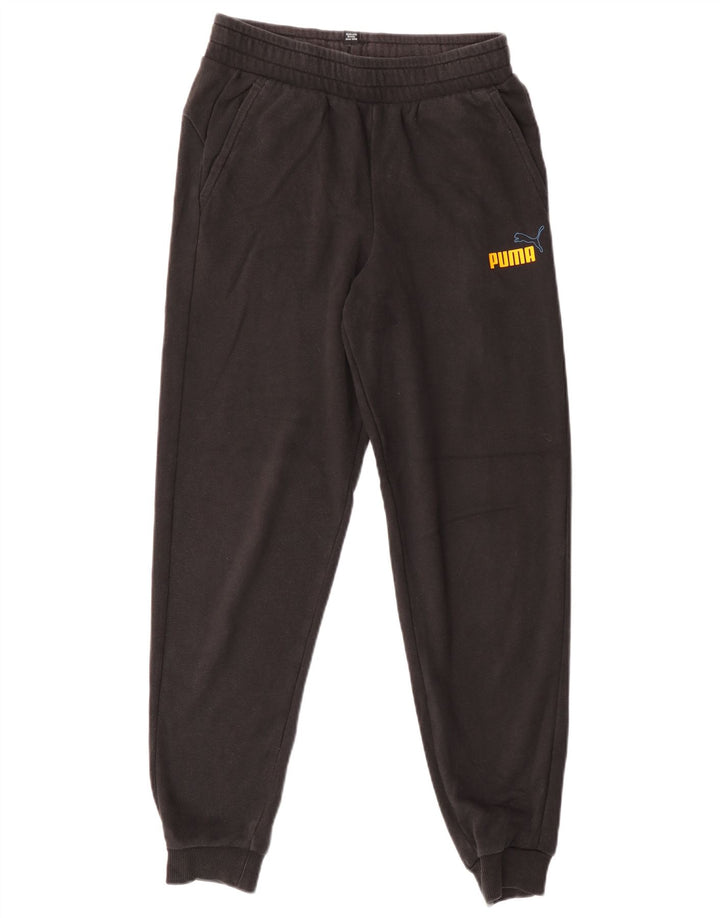 Puma Boys Tracksuit Trousers Joggers 13-14 Years Μαύρο