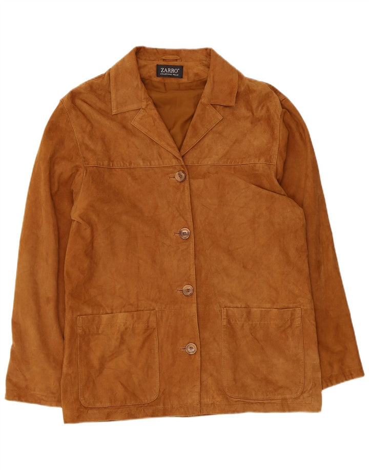 Zarro Γυναικείο Suede Jacket IT 42 Δερμάτινο Μεσαίο Καφέ