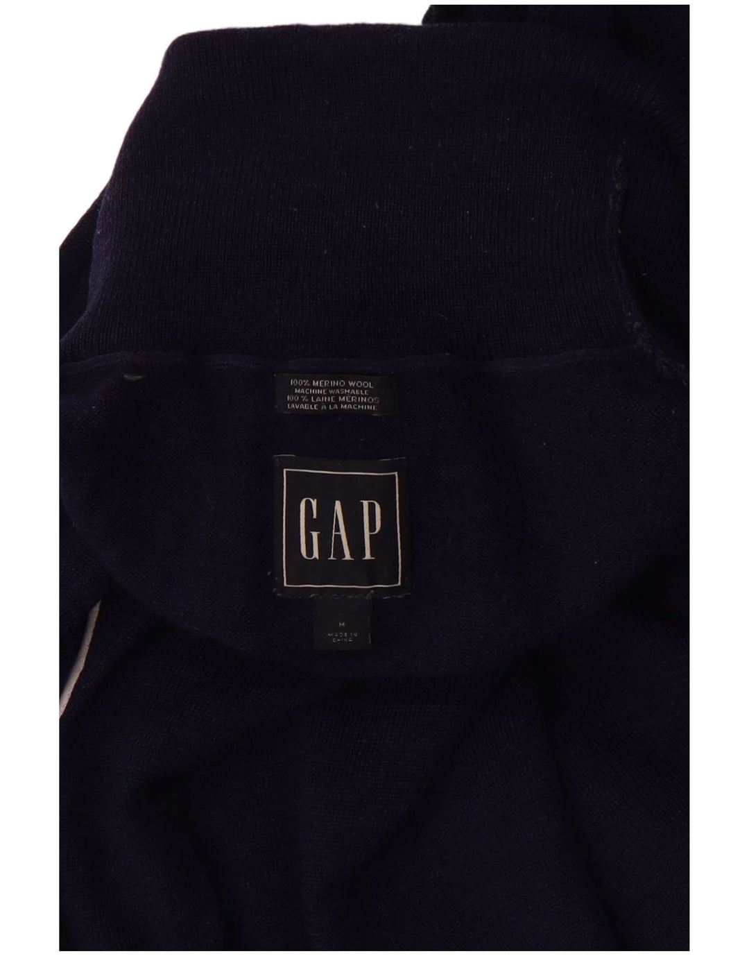 Ανδρικό πουλόβερ Gap με ρολό λαιμόκοψη Μαλλί μεσαίου μπλε