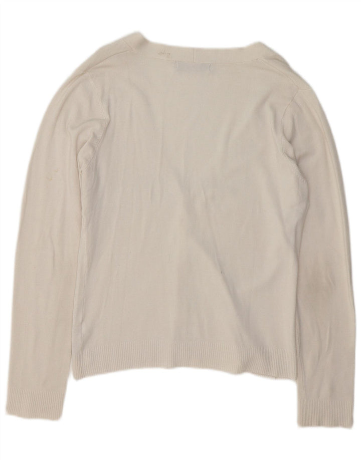 Zara Γυναικεία Ζακέτα UK 16 Large White Rayon