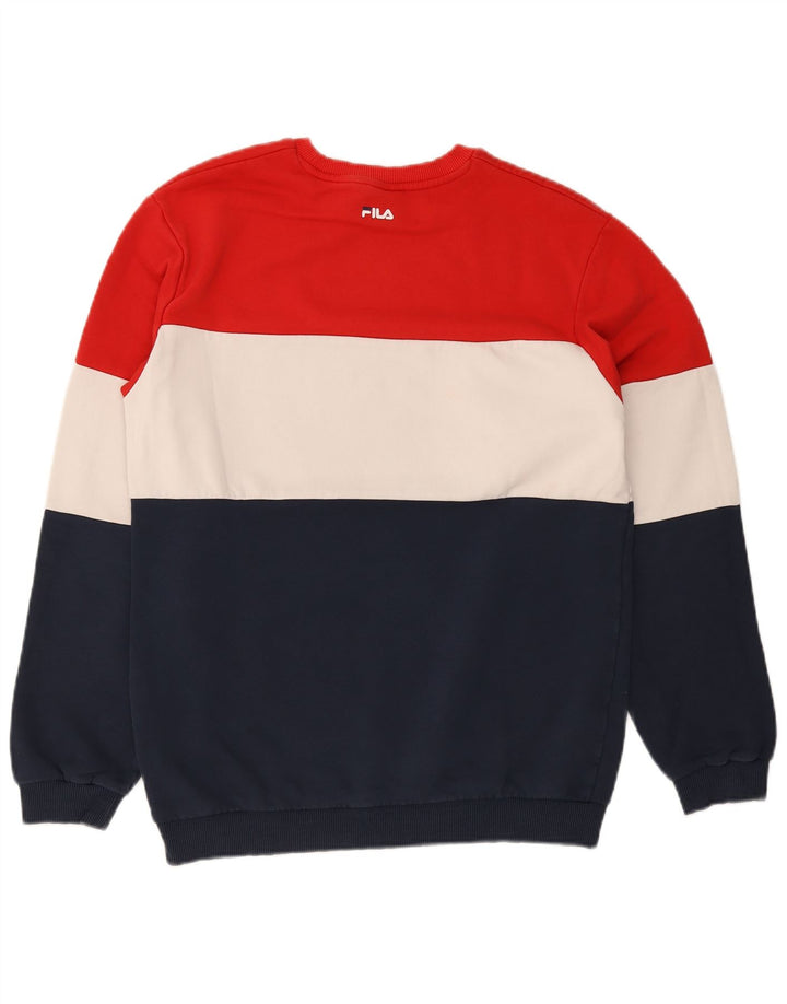 Fila Ανδρικό Γραφικό Φούτερ Jumper Μεσαίο Πολύχρωμο Colourblock Cotton