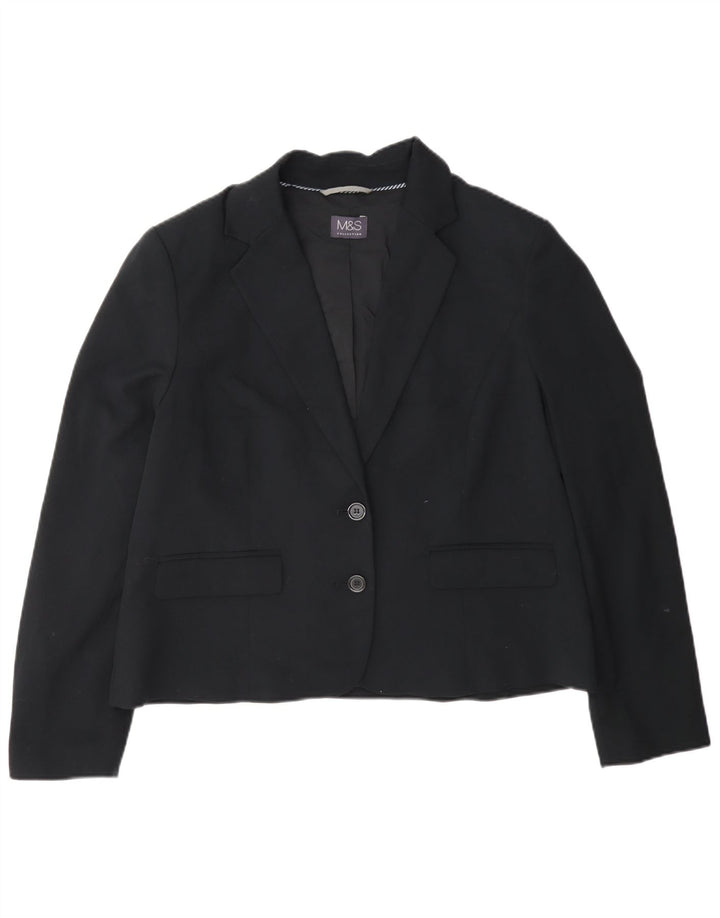 Marks & Spencer Γυναικείο Μπουφάν Blazer με 2 κουμπιά UK 16 Large Black