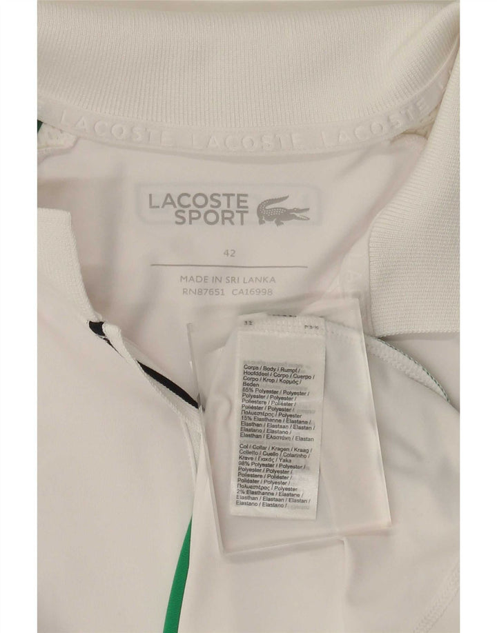 Γυναικείο πουκάμισο Polo Lacoste, Μέγεθος 42, Μεγάλο Λευκό Πολυεστέρας