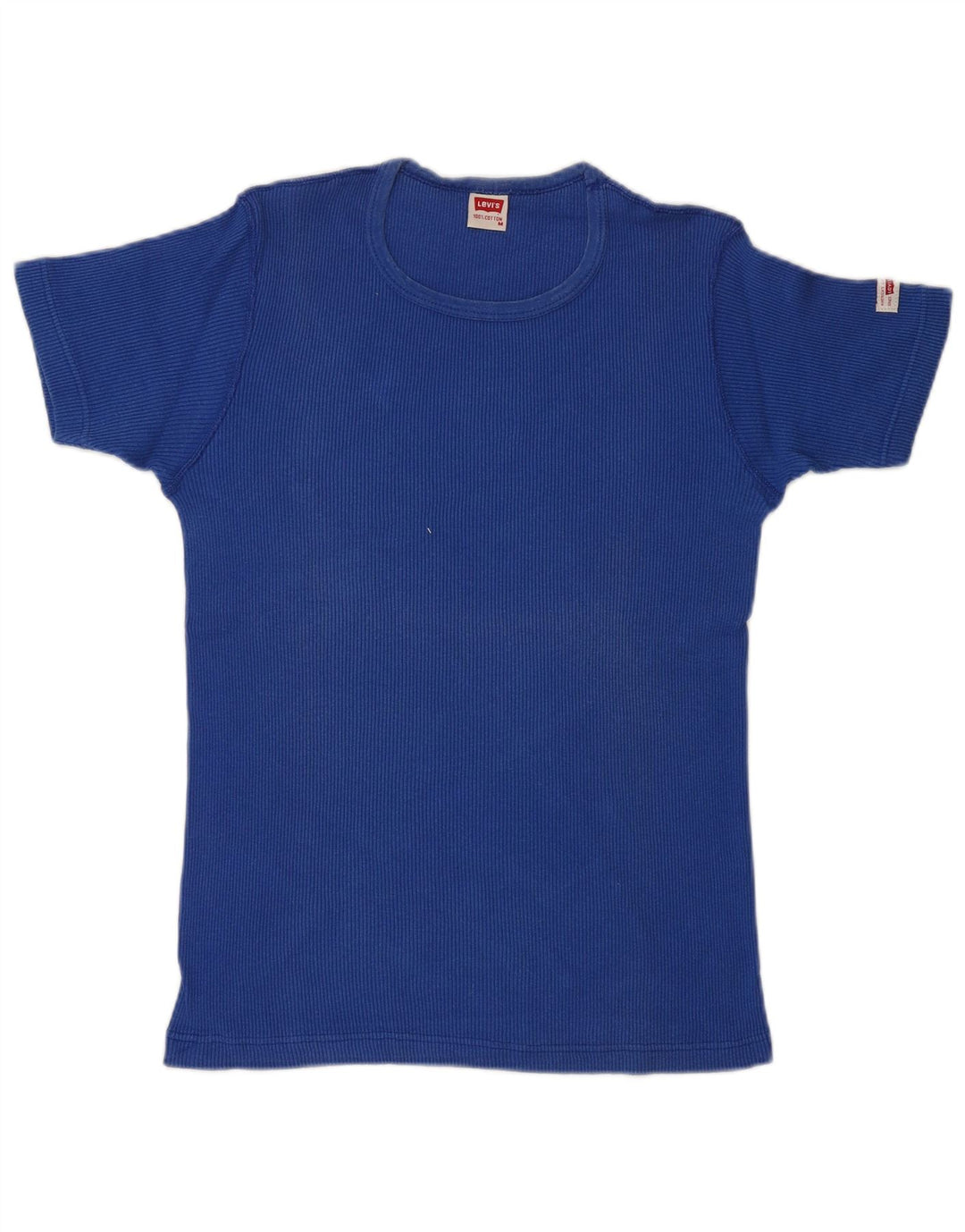 LEVI'S Γυναικείο T-Shirt Top UK 12 μεσαίο μπλε βαμβακερό