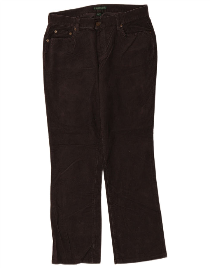 RALPH LAUREN Γυναικείο ίσιο κοτλέ παντελόνι US 8 Medium W30 L28 Grey