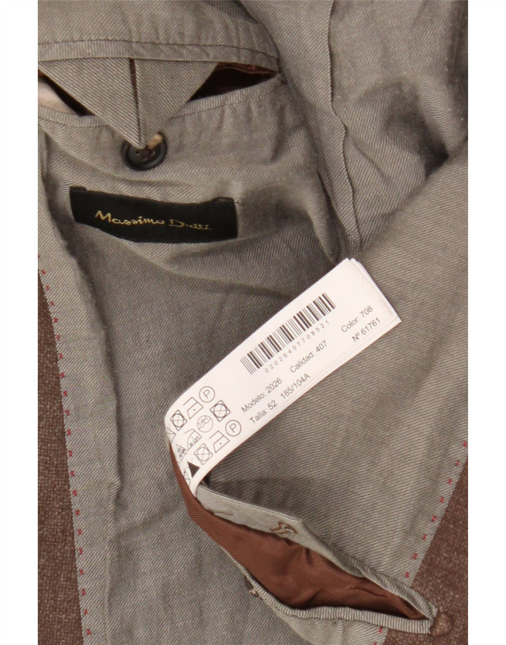 Massimo Dutti Ανδρικό μπουφάν σακάκι με 2 κουμπιά EU 52 μεγάλο καφέ μαλλί