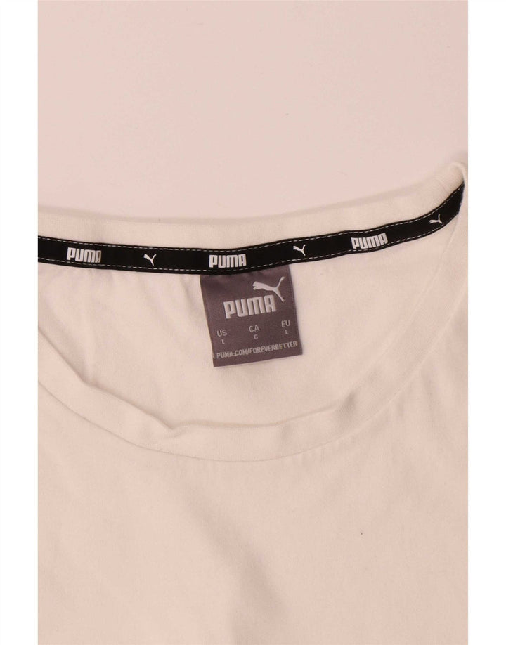 Ανδρικό T-Shirt Puma Top μεγάλο λευκό βαμβακερό