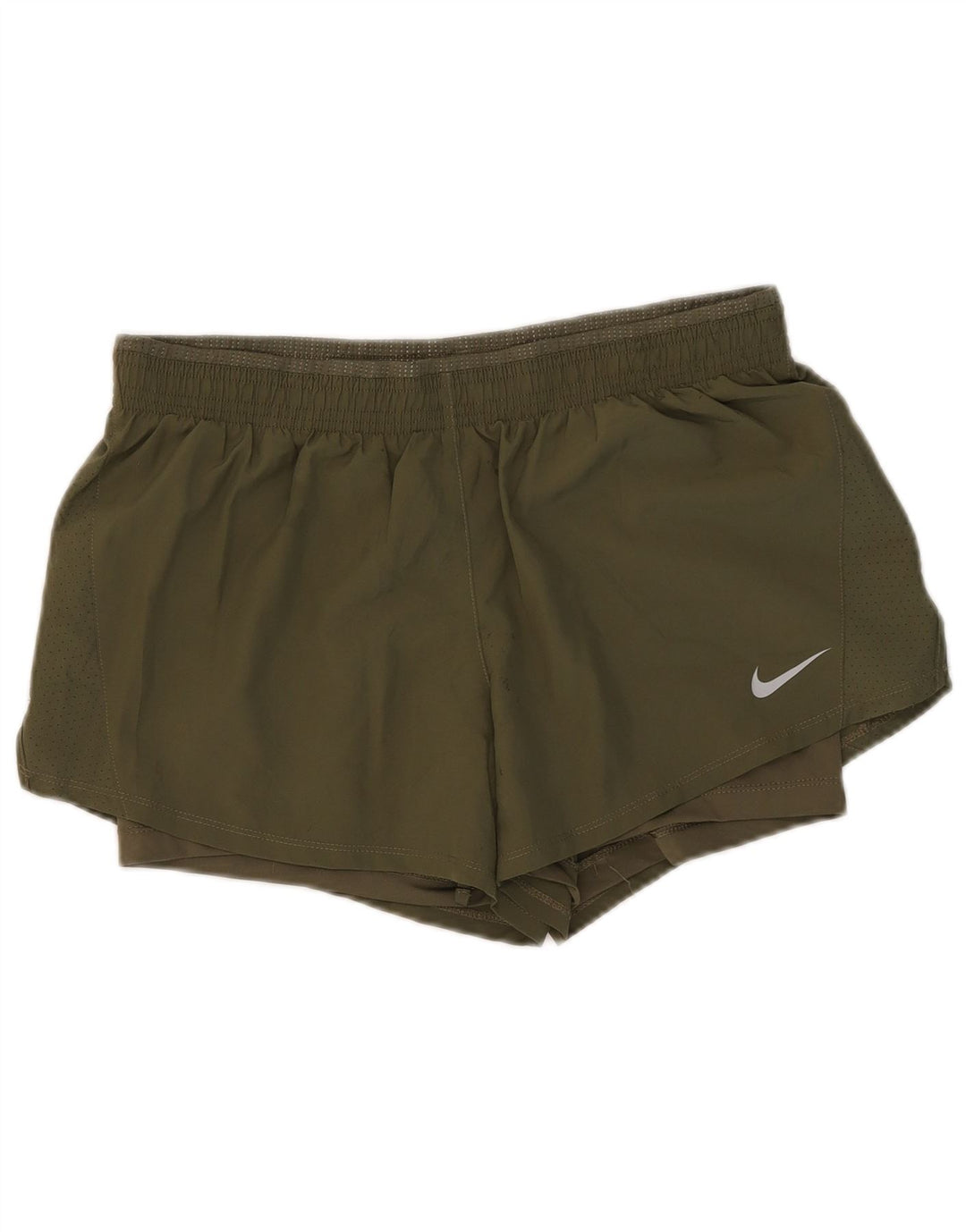 Γυναικείο αθλητικό σορτς Nike Dri Fit UK 14 Μεγάλο χακί πολυεστέρας