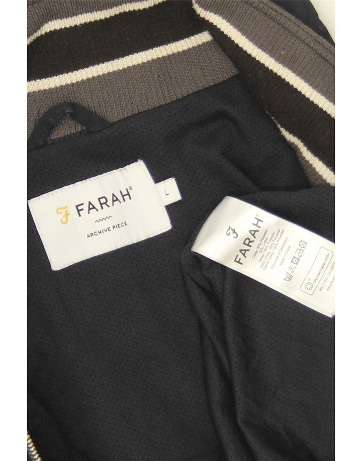 Farah Ανδρικό μπουφάν Anorak UK 40 Large Navy Blue Polyester