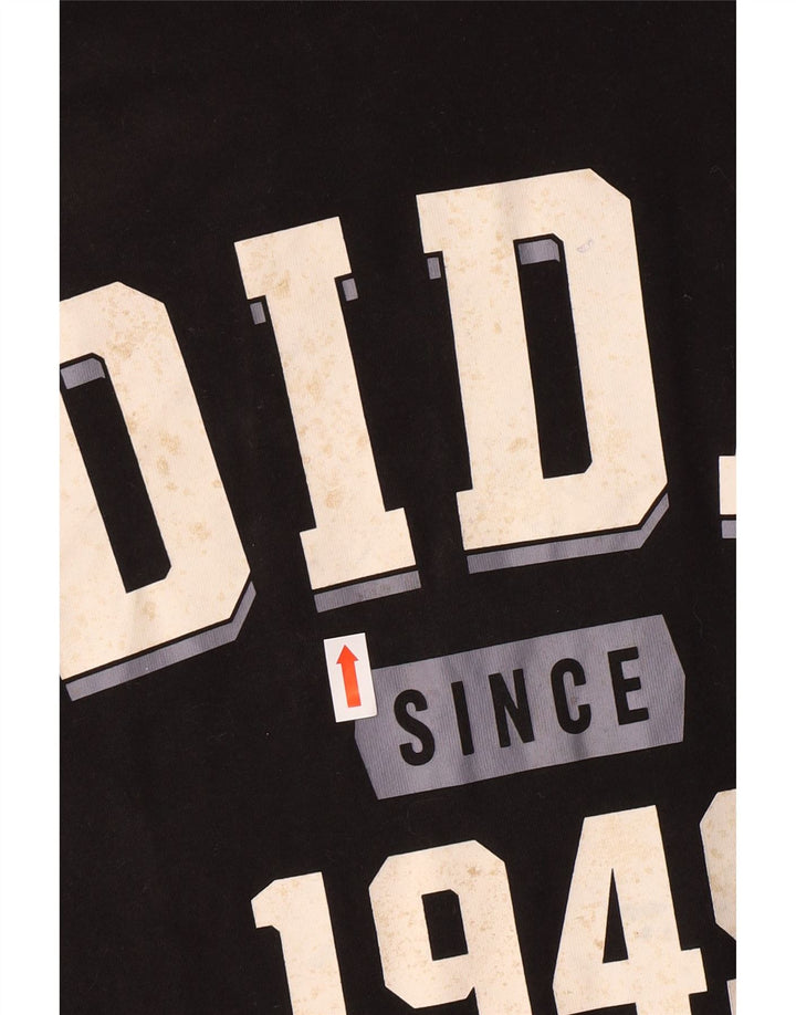 Ανδρικό γραφικό T-Shirt ADIDAS Top 2XL Μαύρο βαμβακερό