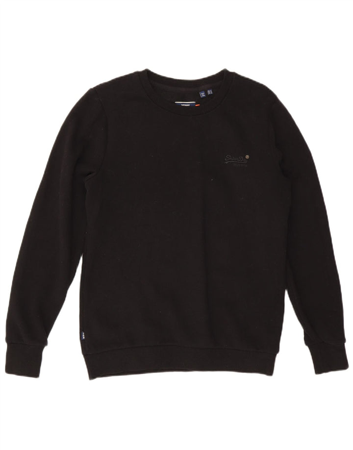 Superdry Γυναικεία Φούτερ Jumper UK 14 Large Μαύρο Βαμβακερό