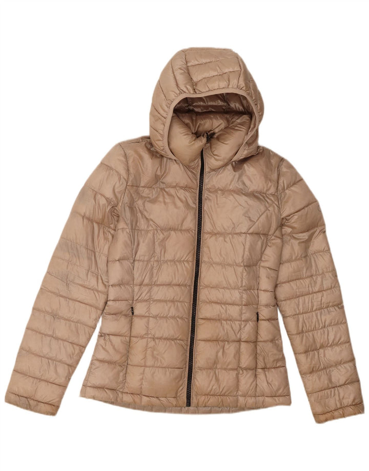 Calvin Klein Γυναικείο μπουφάν με κουκούλα UK 10 Small Beige Polyester