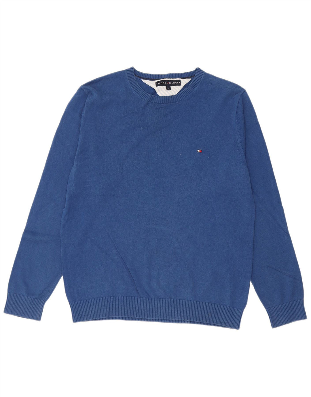Ανδρικό πουλόβερ Tommy Hilfiger Regular Fit Crew Neck Jumper από μεσαίο μπλε βαμβακερό
