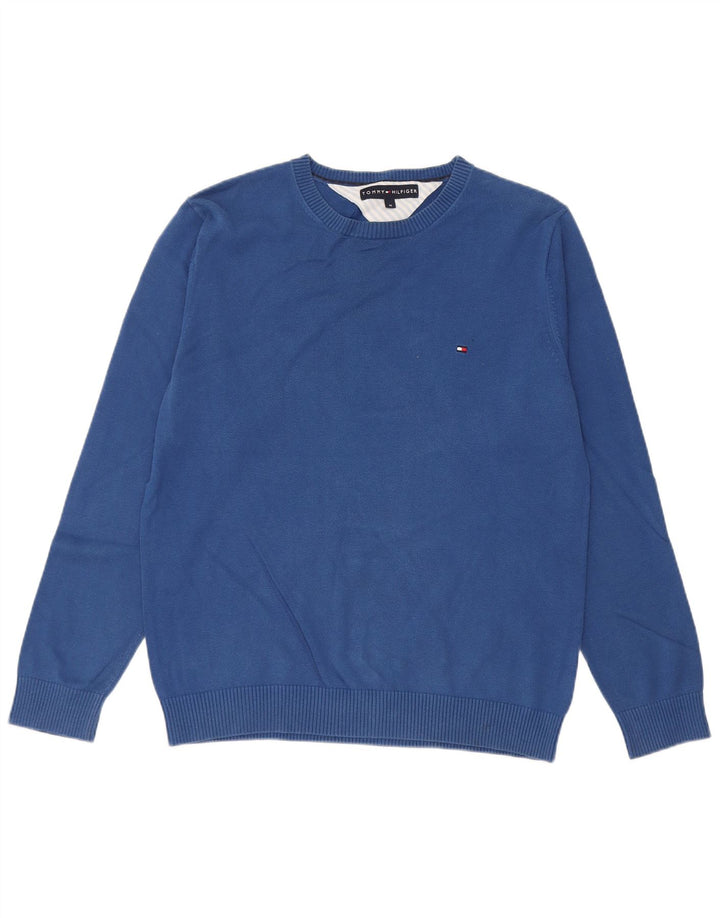 Ανδρικό πουλόβερ Tommy Hilfiger Regular Fit Crew Neck Jumper από μεσαίο μπλε βαμβακερό