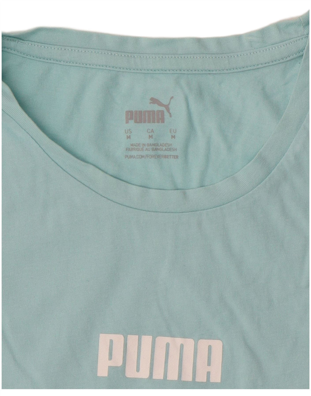 Γυναικείο γραφικό T-Shirt PUMA Top UK 12 Medium Blue Colourblock