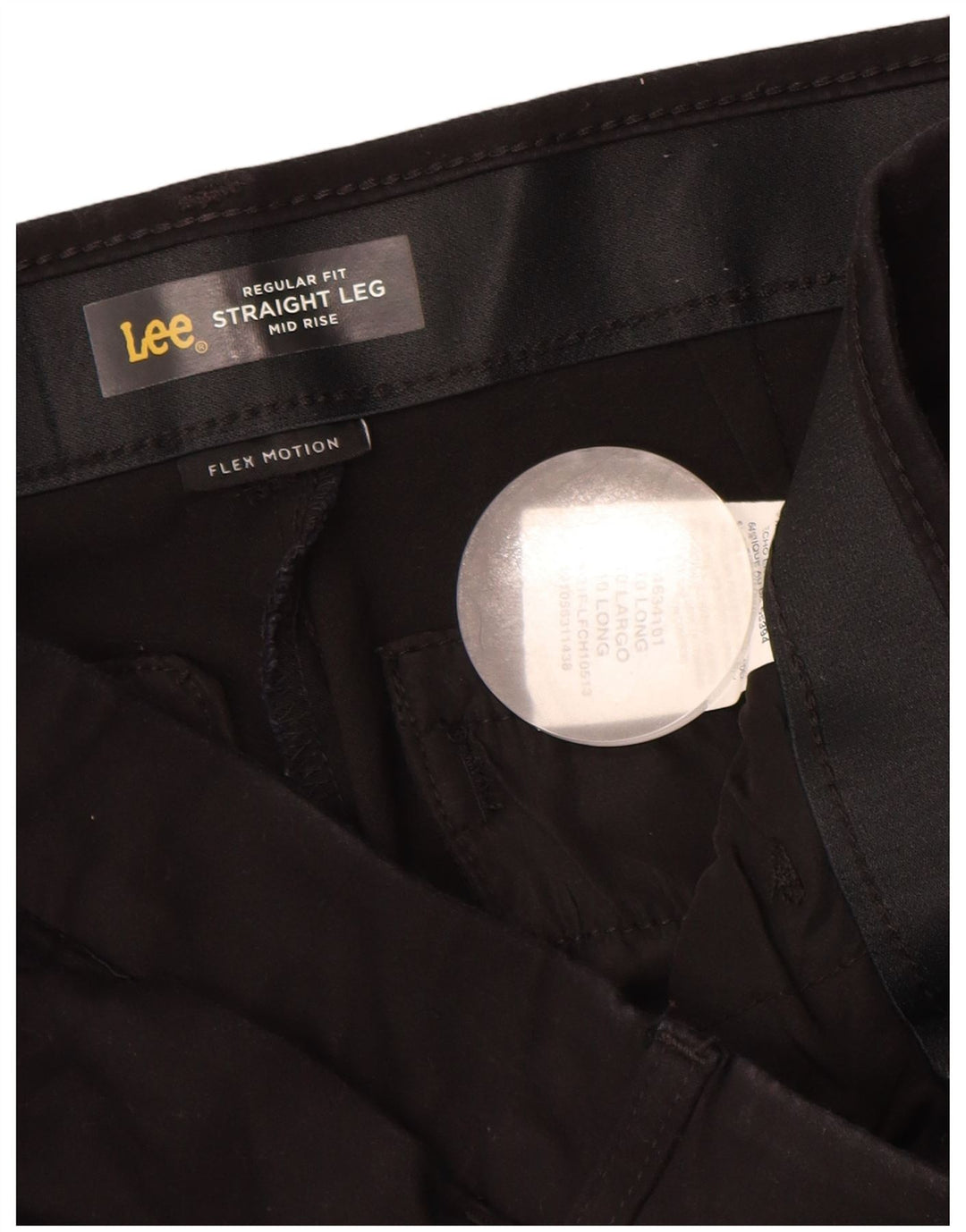 Γυναικείο ίσιο casual παντελόνι LEE κανονική εφαρμογή US 10 Large W33 L32 Μαύρο