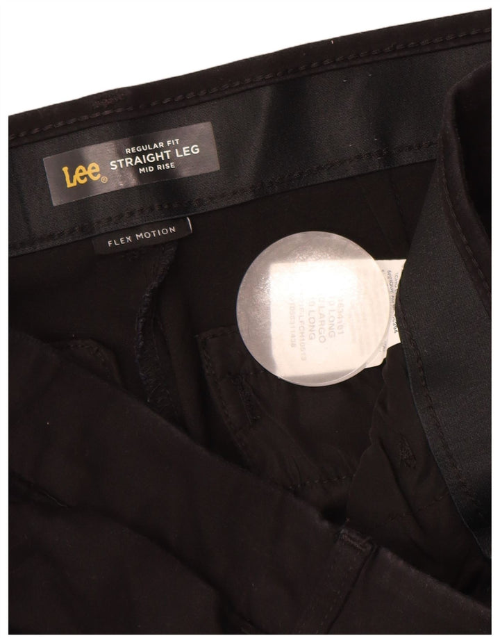Γυναικείο ίσιο casual παντελόνι LEE κανονική εφαρμογή US 10 Large W33 L32 Μαύρο