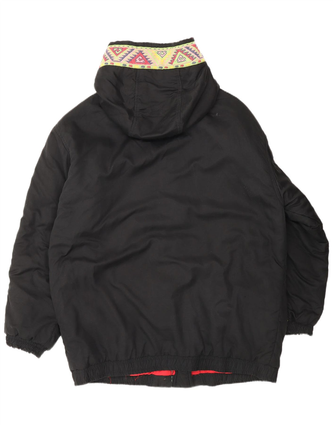 Ανδρικό τζάκετ Valentino με κουκούλα US 42 XL Μαύρο γεωμετρικό πολυεστέρα