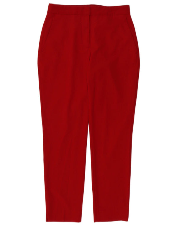 Zara Womens Tapered Chino Trousers EU 34 2XS W24 L27 Red Polyester