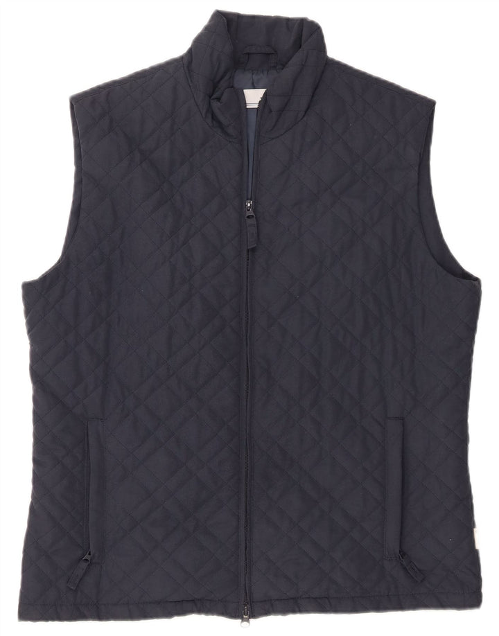 Sergio Tacchini Γυναικεία καπιτονέ Gilet UK 16 Large Navy Blue Polyester
