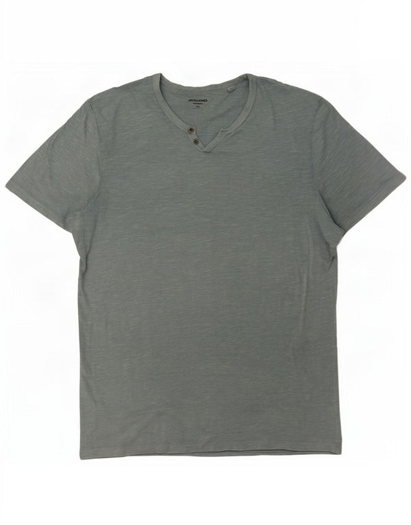 Jack & Jones Ανδρικό T-Shirt Top 2XL Blue Flecked Cotton