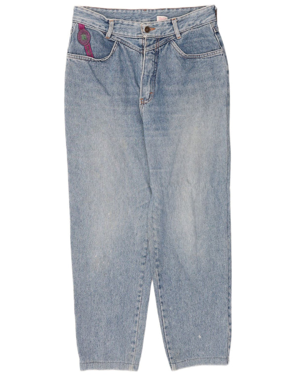 Mash γυναικείο ίσιο ψηλόμεσο τζιν IT 50 XL W28 L27 Μπλε βαμβακερό